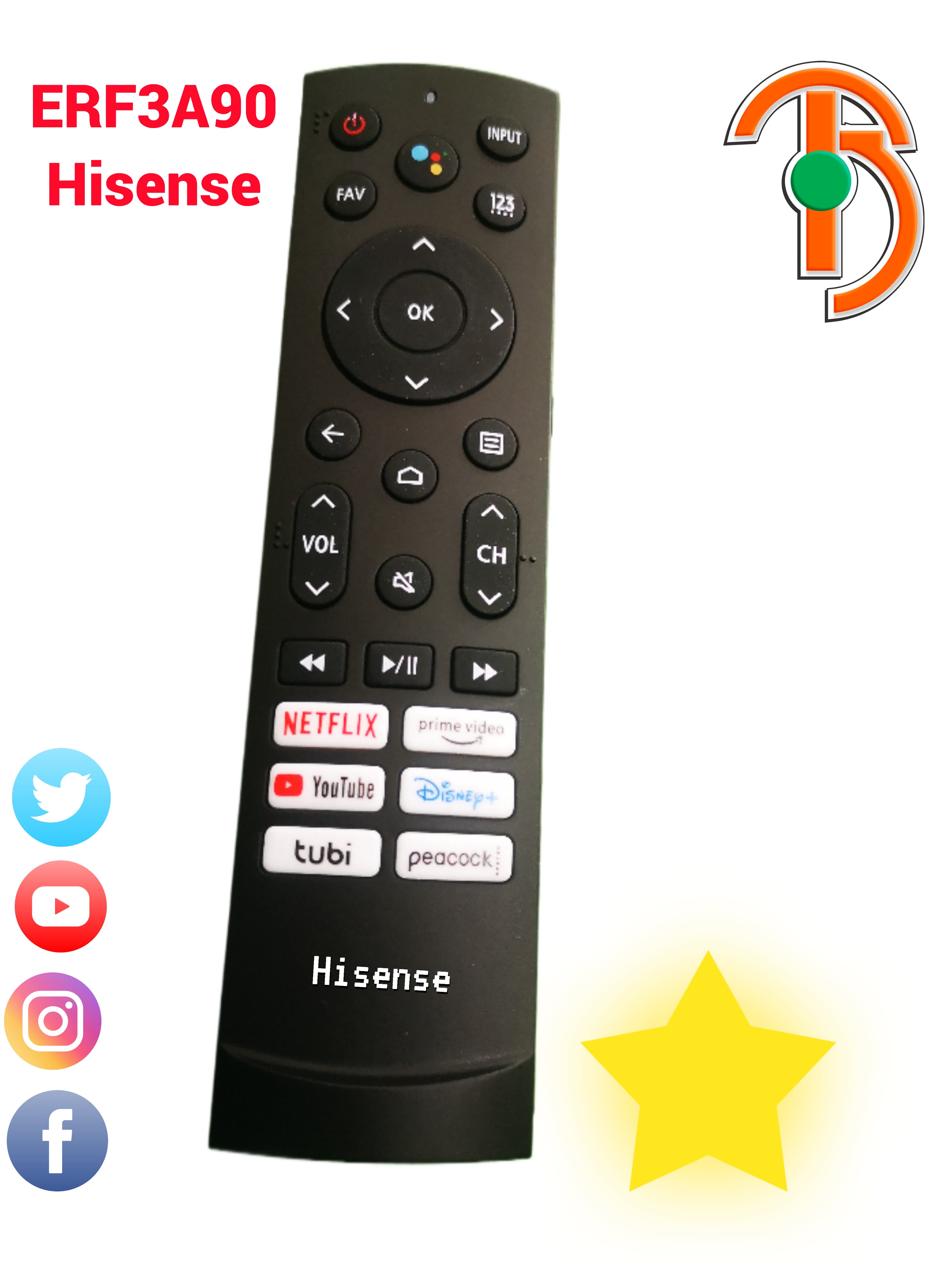 Imagen de Control Remoto Hisense UHD ERF3A90