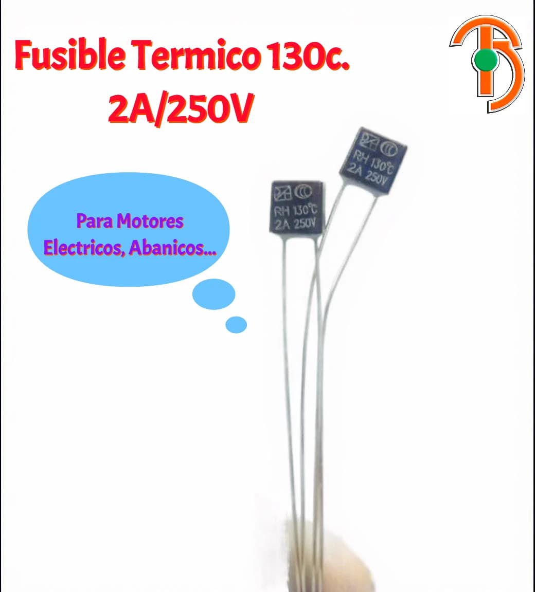 Fusible Termico RH 130C 2A/250V (Paqute de 5 uds.)
