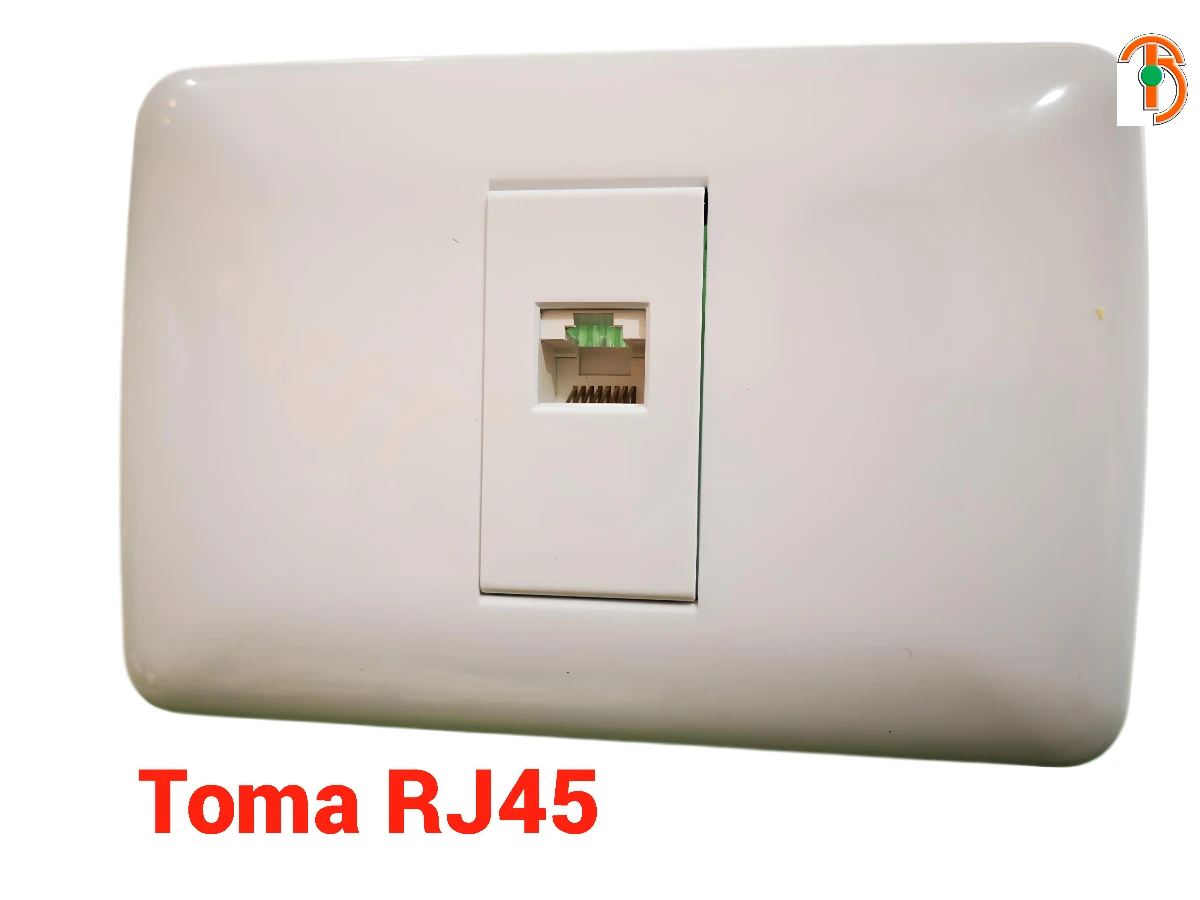 Toma Plástica 2x4 Rj45 Pared YAKO TOM84